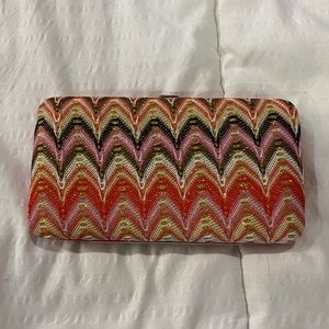 Sparkly chevron clutch